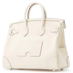 Hermès Vintage - Toile Goeland Swift Cargo Birkin 25 - White - Leather and Calf Handbag - Luxury High Quality - Avvenice