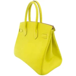 Hermès Vintage - Vaux Epsom Birkin 30 - Yellow - Leather Handbag - Avvenice