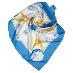 Hermès Vintage - Vive Les Champions Scarf - Light Blue Multi - Silk Foulard - Luxury High Quality - Avvenice