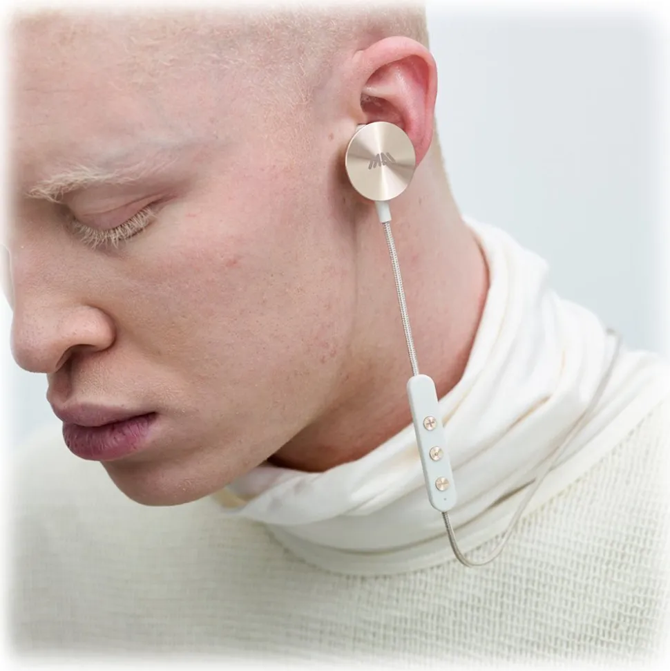 i.am+ - I Am Plus - Buttons - Gold - Premium Wireless Bluetooth Earphones - Tailored Fit with Immersive Sound - Avvenice