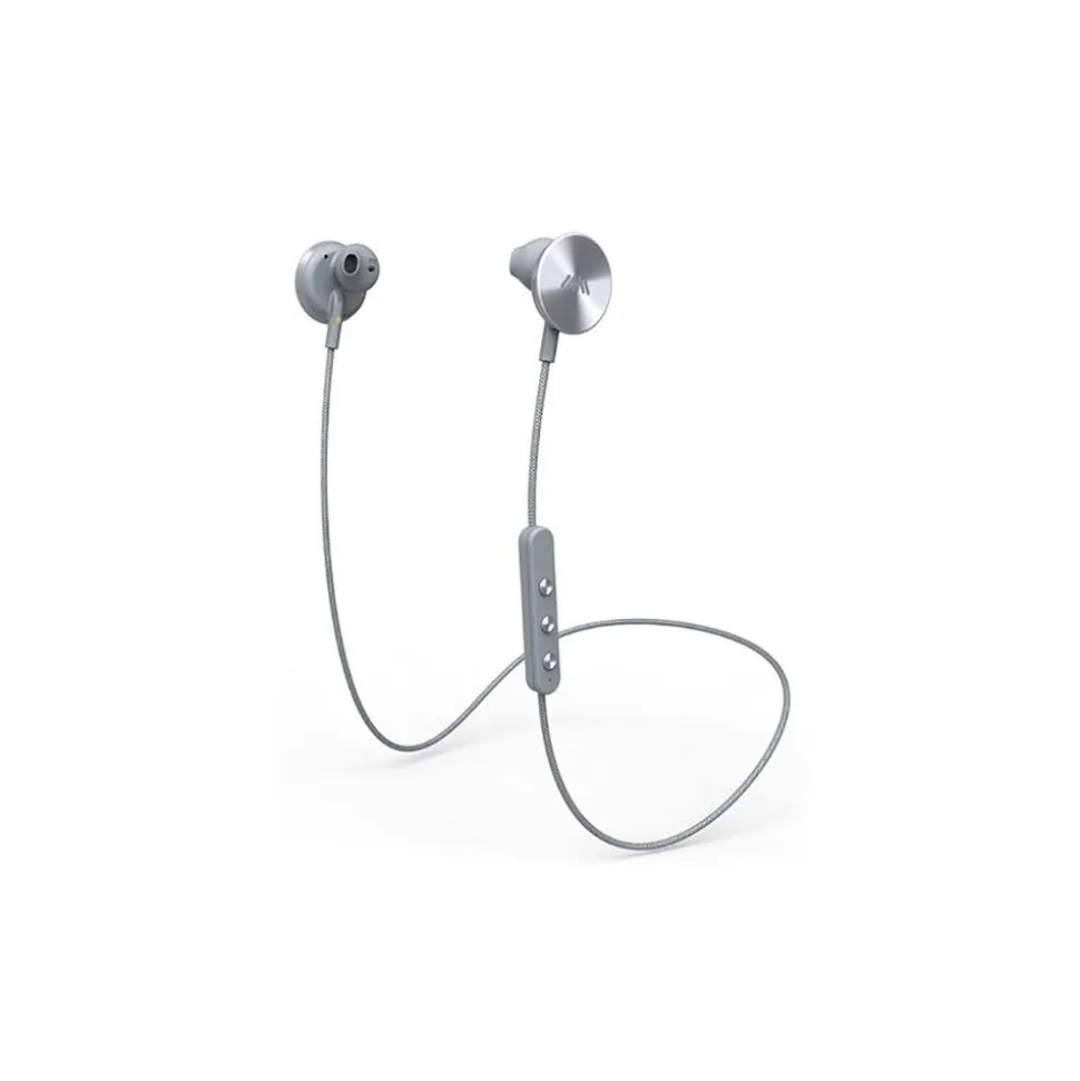 i.am+ - I Am Plus - Buttons - Grey - Premium Wireless Bluetooth Earphones - Tailored Fit with Immersive Sound - Avvenice