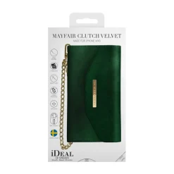 iDeal of Sweden - Mayfair Clutch Velvet Cover - Green - iPhone XS Max - iPhone Case - New Fashion Collection - Avvenice