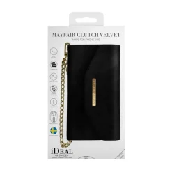 iDeal of Sweden - Mayfair Clutch Velvet Cover - Black - iPhone X / XS - iPhone Case - New Fashion Collection - Avvenice