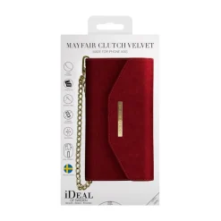 iDeal of Sweden - Mayfair Clutch Velvet Cover - Red - iPhone XR - iPhone Case - New Fashion Collection - Avvenice