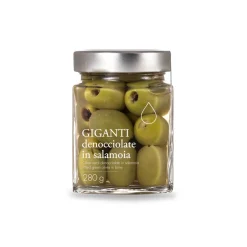Il Bottaccio - Green Pitted Giants Olives in Brine - Olives - Extra Virgin Olive Oil - Italian - High Quality - 280 g - Avvenice