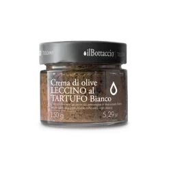 Il Bottaccio - Leccino Olive Cream with White Truffle in Extra Virgin Olive Oil - Italian - High Quality - 150 gr - Avvenice