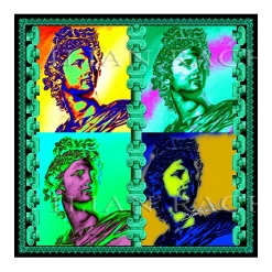 Ilian Rachov - Apolon Belvedere Silk Scarf - Baroque - Silk Foulard - Luxury High Quality - Avvenice