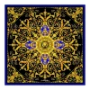 Ilian Rachov - Black and Gold Rosone Silk Scarf - Baroque - Silk Foulard - Luxury High Quality - Avvenice