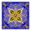 Ilian Rachov - King Blue Rosone Silk Scarf - Baroque - Silk Foulard - Luxury High Quality - Avvenice