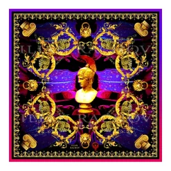 Ilian Rachov - Minerva Imperial Silk Scarf - Baroque - Silk Foulard - Luxury High Quality - Avvenice
