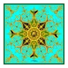 Ilian Rachov - Turquoise Rosone Silk Scarf - Baroque - Silk Foulard - Luxury High Quality - Avvenice