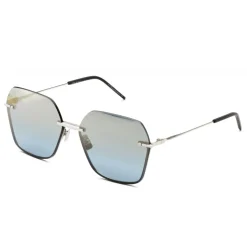 Italia Independent - I-I Mod. Janice 0314 - Silver Full Blue - 0314.075.001 - Sunglasses - Italy Independent Eyewear - Avvenice
