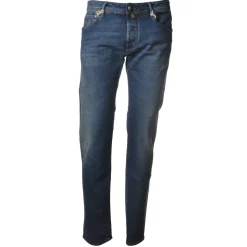 Jacob Cohën - 5 Pocket Jeans Slim Fit - Medium Denim - Trousers - Made in Italy - Luxury Exclusive Collection - Avvenice