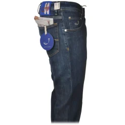 Jacob Cohën - 5 Pockets Jeans Straight Leg - Medium-Dark Denim - Trousers - Made in Italy - Luxury Exclusive Collection - Avvenice