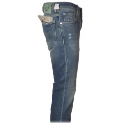 Jacob Cohën - 5 Pockets Jeans Slim Fit with Rips - Light Denim - Trousers - Made in Italy - Luxury Exclusive Collection - Avvenice