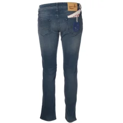 Jacob Cohën - 5 Pockets Jeans Slim Fit with Rips - Light Denim - Trousers - Made in Italy - Luxury Exclusive Collection - Avvenice