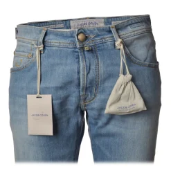 Jacob Cohën - 5 Pockets Jeans Straight Leg - Light Denim - Trousers - Made in Italy - Luxury Exclusive Collection - Avvenice