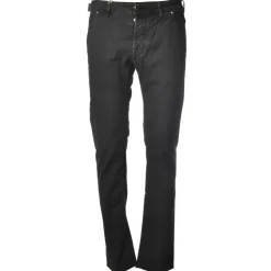 Jacob Cohën - Chinos trousers Slim Fit - Black - Trousers - Made in Italy - Luxury Exclusive Collection - Avvenice