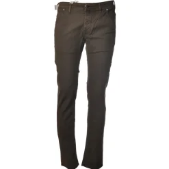 Jacob Cohën - Chinos trousers Slim Fit - Dark Brown - Trousers - Made in Italy - Luxury Exclusive Collection - Avvenice