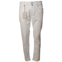 Jacob Cohën - 5-Pocket Trousers Straight Leg - Optical White - Trousers - Made in Italy - Luxury Exclusive Collection - Avvenice
