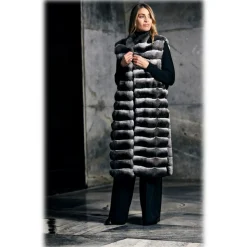 Jade Montenapoleone - Alessandra Chinchilla Vest - Fur Coat - Luxury Exclusive Collection - Avvenice