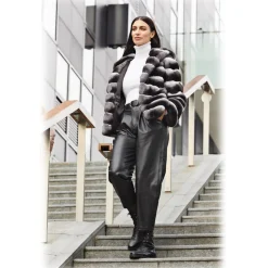 Jade Montenapoleone - Amanda Chinchilla Jacket - Fur Coat - Luxury Exclusive Collection - Avvenice