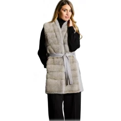 Jade Montenapoleone - Barbara Cashmere Vest with Mink - Fur Coat - Luxury Exclusive Collection - Avvenice