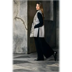 Jade Montenapoleone - Barbara Cashmere Vest with Mink - Fur Coat - Luxury Exclusive Collection - Avvenice