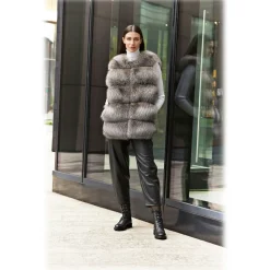 Jade Montenapoleone - Valery Fox Vest - Fur Coat - Luxury Exclusive Collection - Avvenice