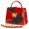 Janné Hebuterné - Frame Bag - Calfskin Bag - Patent - Red - Handmade in Italy - Luxury Exclusive Collection - Avvenice
