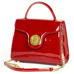 Janné Hebuterné - Frame Bag - Calfskin Bag - Patent - Red - Handmade in Italy - Luxury Exclusive Collection - Avvenice