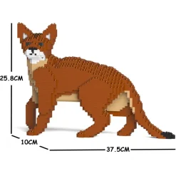 Jekca - Abyssinian Cat 01S - Lego - Sculpture - Construction - 4D - Brick Animals - Toys - Avvenice