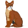 Jekca - Abyssinian Cat 02S - Lego - Sculpture - Construction - 4D - Brick Animals - Toys - Avvenice