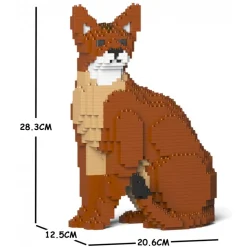 Jekca - Abyssinian Cat 02S - Lego - Sculpture - Construction - 4D - Brick Animals - Toys - Avvenice
