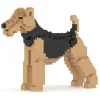 Jekca - Airedale Terrier 01 - Lego - Sculpture - Construction - 4D - Brick Animals - Toys - Avvenice
