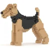 Jekca - Airedale Terrier 01 - Big - Lego - Sculpture - Construction - 4D - Brick Animals - Toys - Avvenice