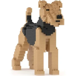 Jekca - Airedale Terrier 01 - Big - Lego - Sculpture - Construction - 4D - Brick Animals - Toys - Avvenice