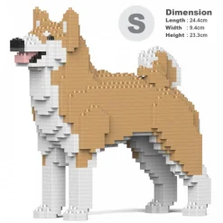 Jekca - Akita Inu 01S-M02 - Lego - Sculpture - Construction - 4D - Brick Animals - Toys - Avvenice