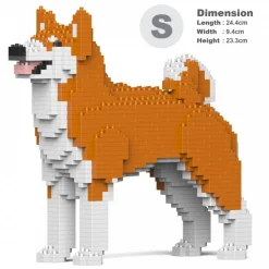 Jekca - Akita Inu 01S-M01 - Lego - Sculpture - Construction - 4D - Brick Animals - Toys - Avvenice