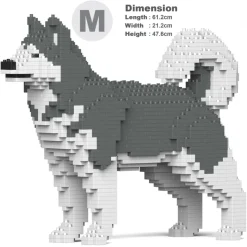 Jekca - Alaskan Malamute 01-M03 - Big - Lego - Sculpture - Construction - 4D - Brick Animals - Toys - Avvenice