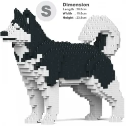 Jekca - Alaskan Malamute 01S-M01 - Lego - Sculpture - Construction - 4D - Brick Animals - Toys - Avvenice