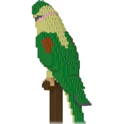 Jekca - Alexandrine Parrot 01S - Lego - Sculpture - Construction - 4D - Brick Animals - Toys - Avvenice