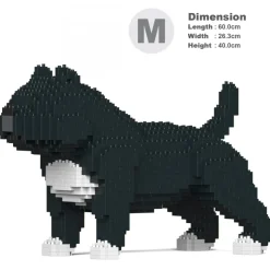 Jekca - American Bully 01-M02 - Big - Lego - Sculpture - Construction - 4D - Brick Animals - Toys - Avvenice