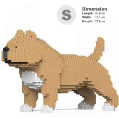 Jekca - American Bully 01S-M01 - Lego - Sculpture - Construction - 4D - Brick Animals - Toys - Avvenice