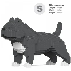 Jekca - American Bully 01S-M03 - Lego - Sculpture - Construction - 4D - Brick Animals - Toys - Avvenice
