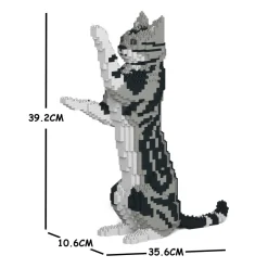 Jekca - American Shorthair Cat 05S-M01 - Lego - Sculpture - Construction - 4D - Brick Animals - Toys - Avvenice