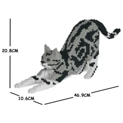 Jekca - American Shorthair Cat 04S-M01 - Lego - Sculpture - Construction - 4D - Brick Animals - Toys - Avvenice