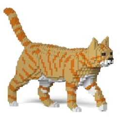 Jekca - American Shorthair - Brown Cat - 03S-M01 - Lego - Sculpture - Construction - 4D - Brick Animals - Toys - Avvenice