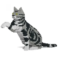 Jekca - American Shorthair Cat 03S-M01 - Lego - Sculpture - Construction - 4D - Brick Animals - Toys - Avvenice