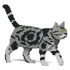 Jekca - American Shorthair - Cat - 02S-M01 - Lego - Sculpture - Construction - 4D - Brick Animals - Toys - Avvenice